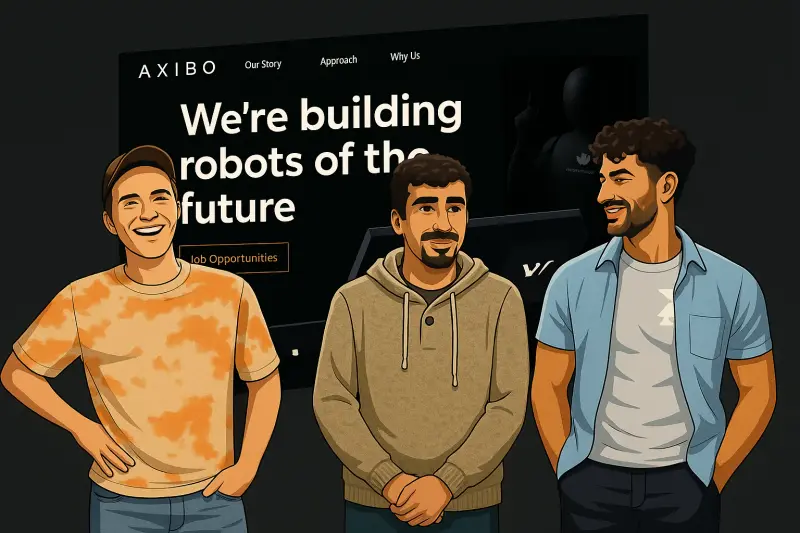 An illustration of the founders of the company Axibo