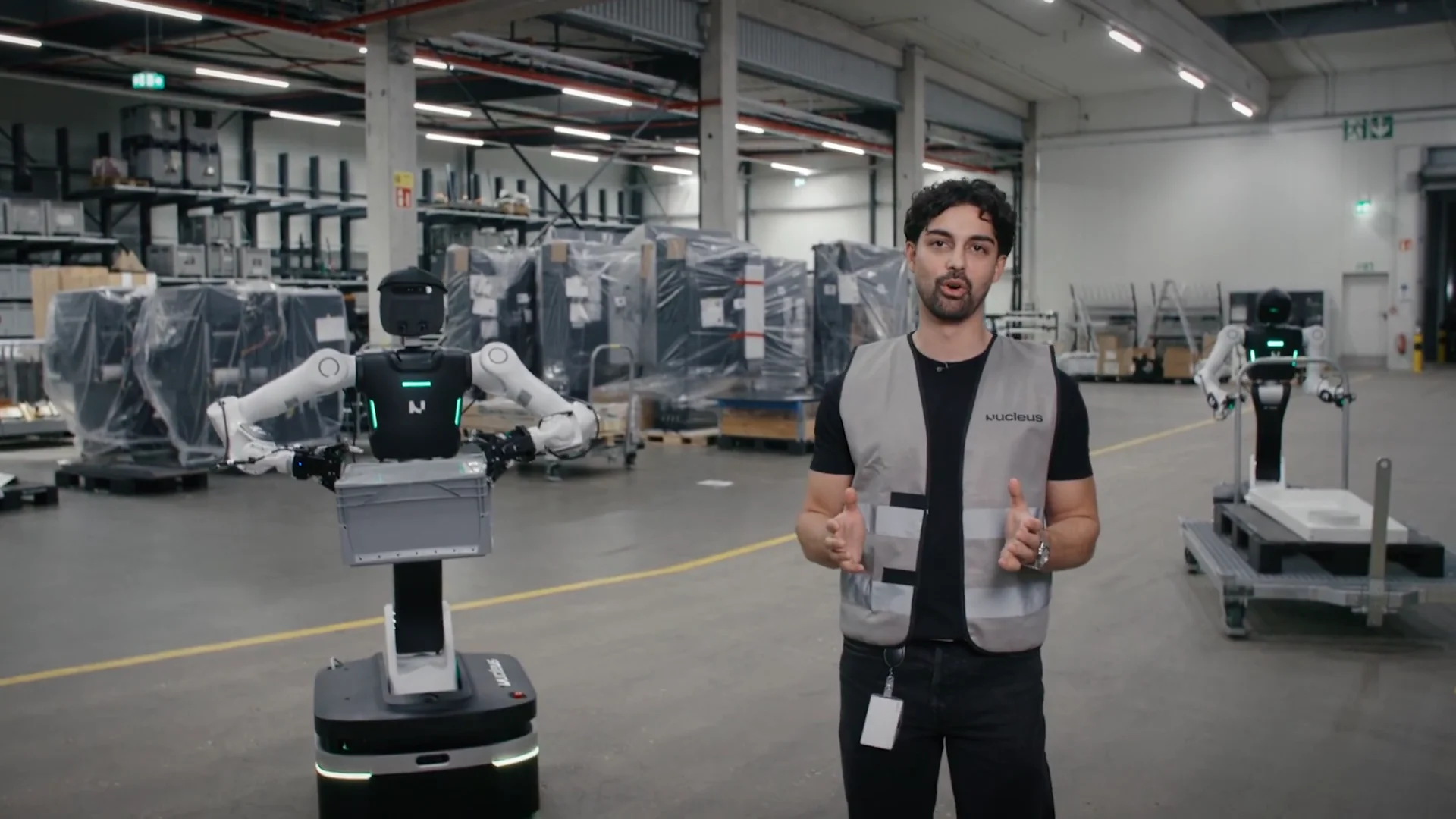 Nucleus Pivots to Wheeled Base for "Nucleus II" Following Factory Floor Pushback