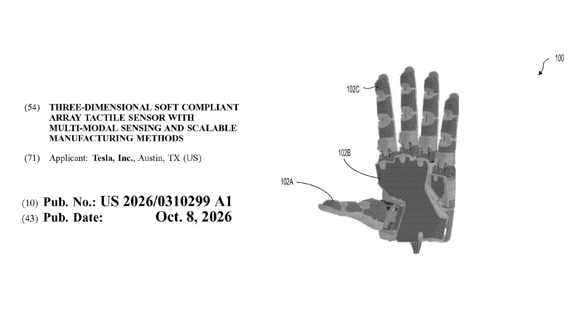 Tesla Patent Application Details Flexible Touch Sensors for Robot Hands
